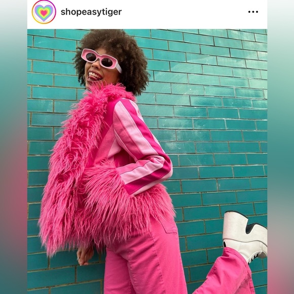 Almost Famous 70s Faux Fur Denim Coat - Easy Tiger - Picture 1 of 6